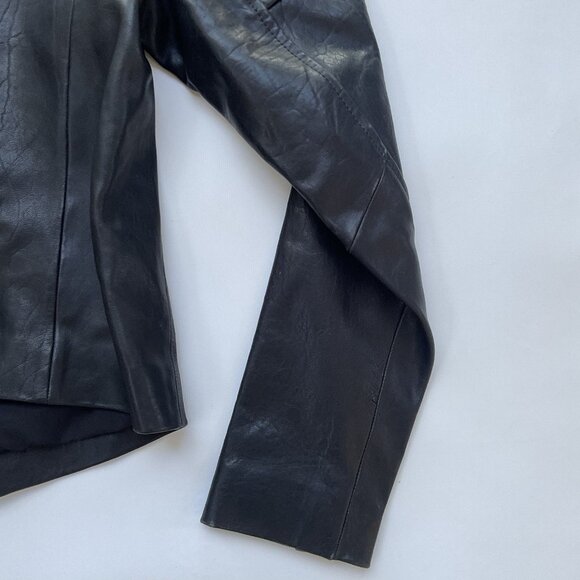 Marciano By Guess Women’s Biker Leather Black Jacket Size M - Picture 10 of 13